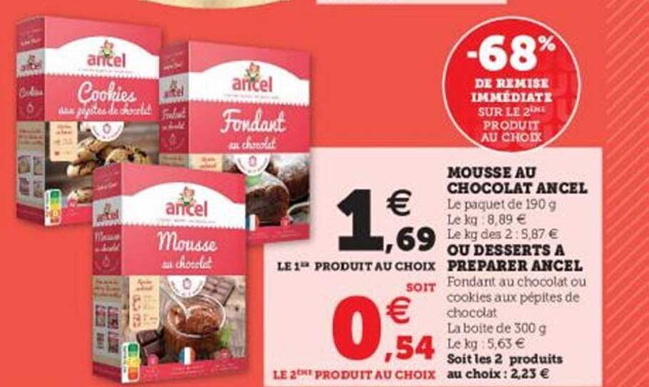 mousse au chocolat ancel ou desserts à préparer ancel