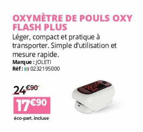 oxymètre de pouls oxy flash plus