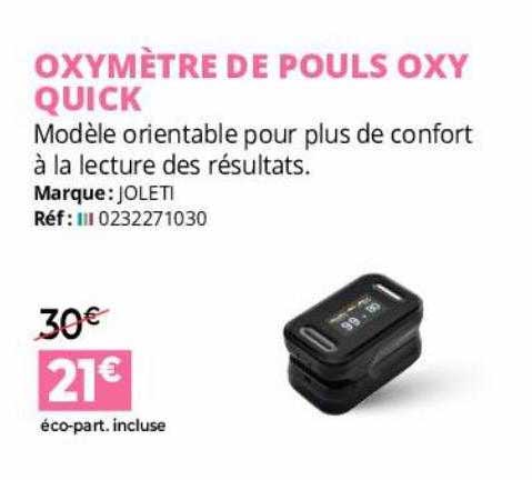oxymètre de pouls oxy quick