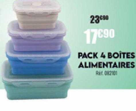 pack 4 boîtes alimentaires