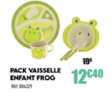 pack vaisselle enfant frog