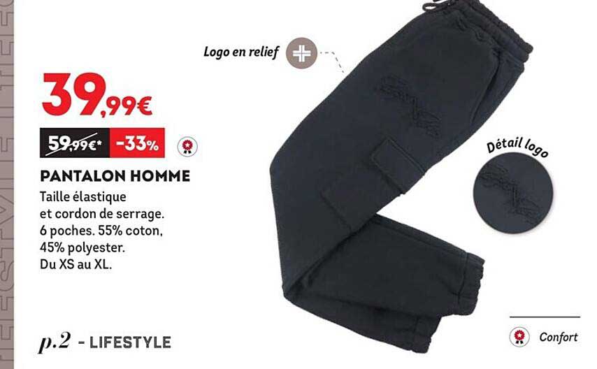 pantalon homme lifestyle