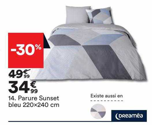 Parure Sunset Bleu 220 X 240 Cm Dreaméa