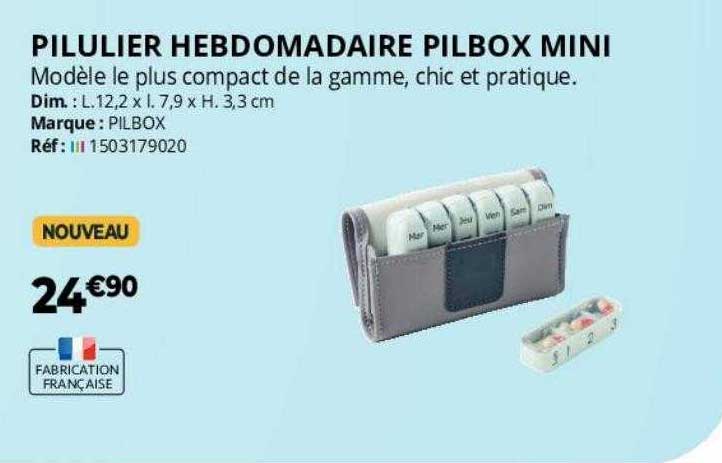 pilulier hebdomadaire pilbox mini