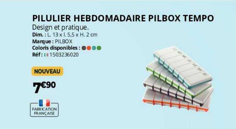 pilulier hebdomadaire pilbox tempo