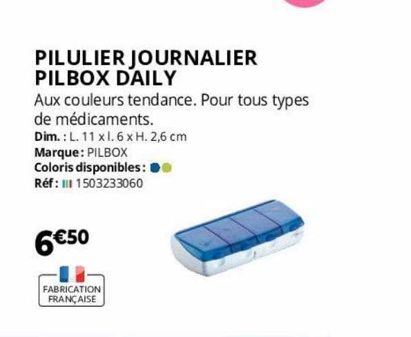 pilulier journalier pilbox daily