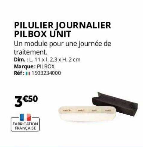pilulier journalier pilbox unit