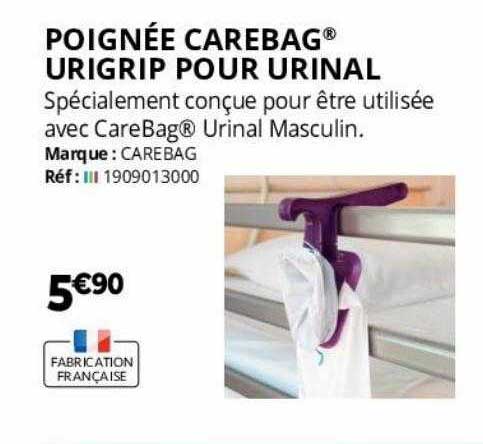 poignée carebag urigrip pour urinal