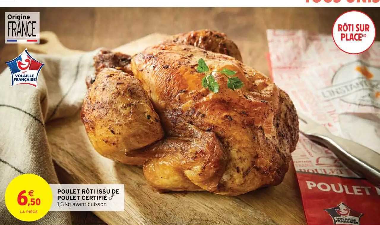 poulet rôti issu de poulet certifié