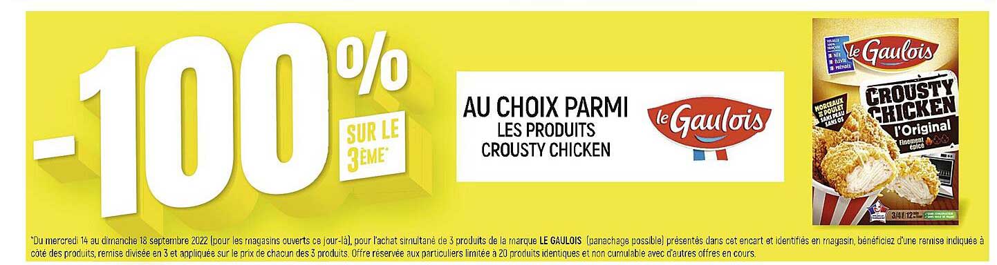 produits crousty chicken le gaulois