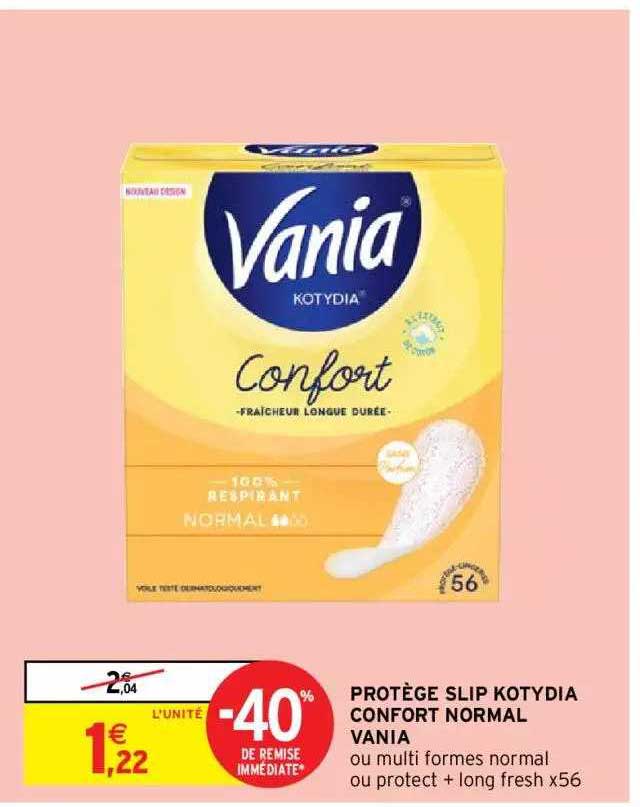 protège slip kotydia confort normal vania