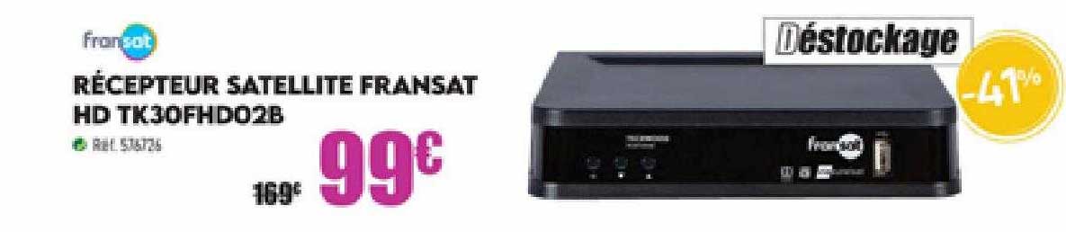récepteur satellite fransat hd tk30fhd02b