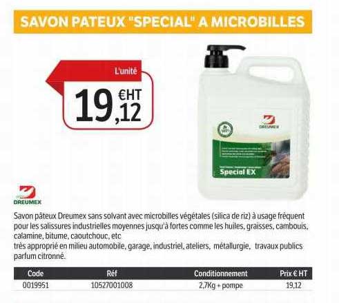 savon pateux "spécial" à microbilles dreumex