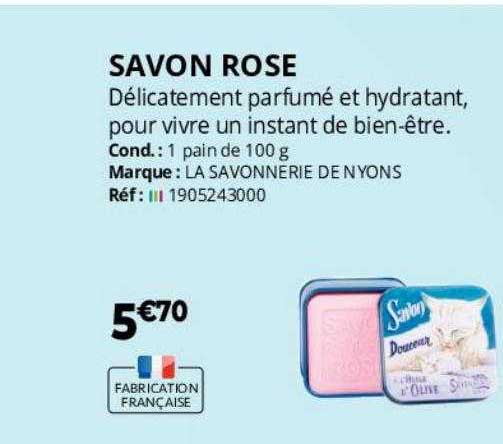 savon rose  la savonnerie de nyons