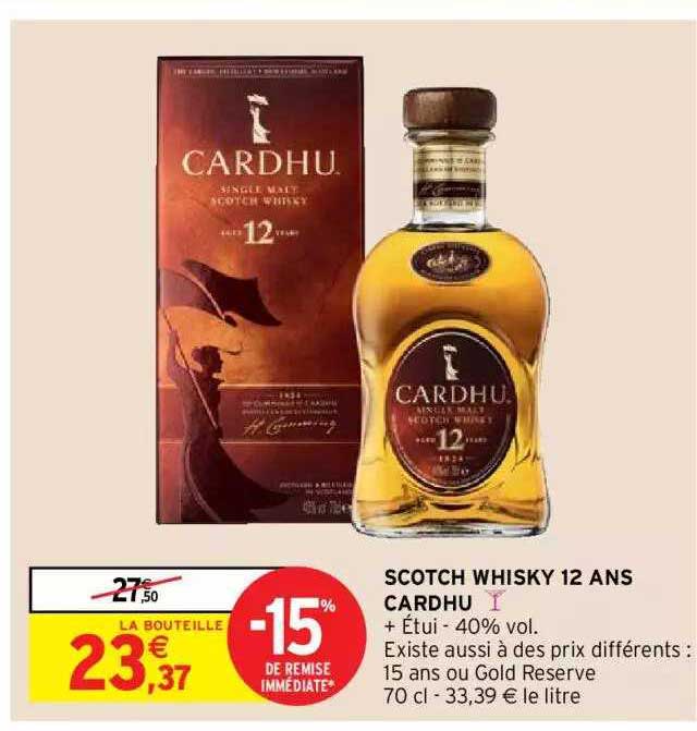 scotch whisky 12 ans cardhu