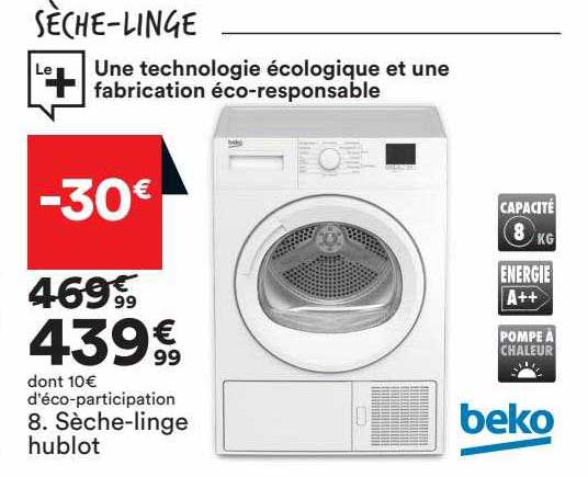 sèche-linge hublot beko
