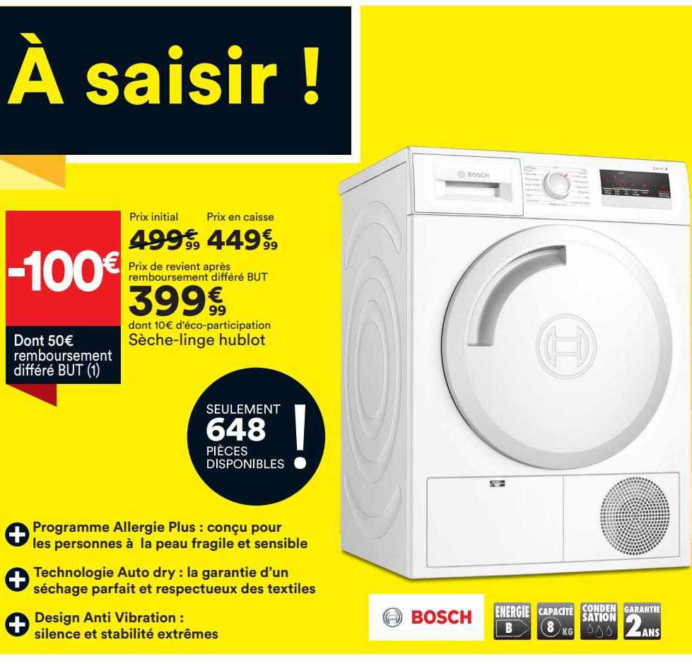 sèche-linge hublot bosch