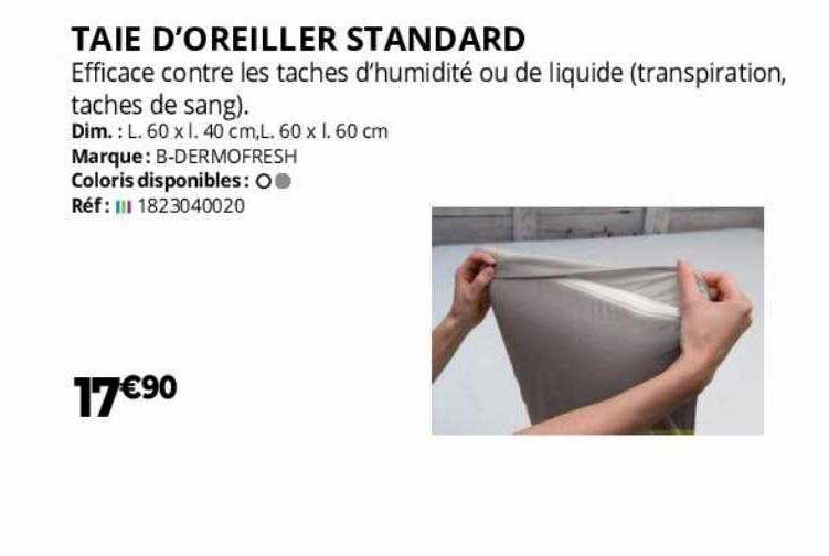 taie d'oreiller standard