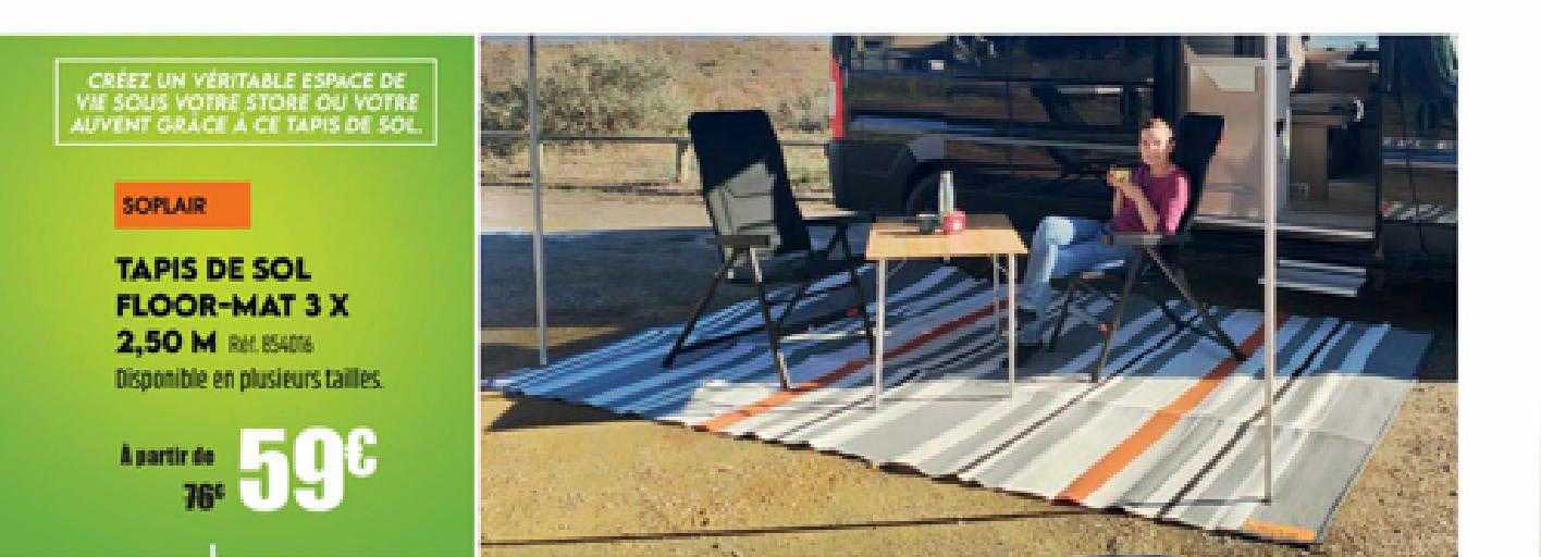 tapis de sol floor-mat 3 x 2,50 m soplair