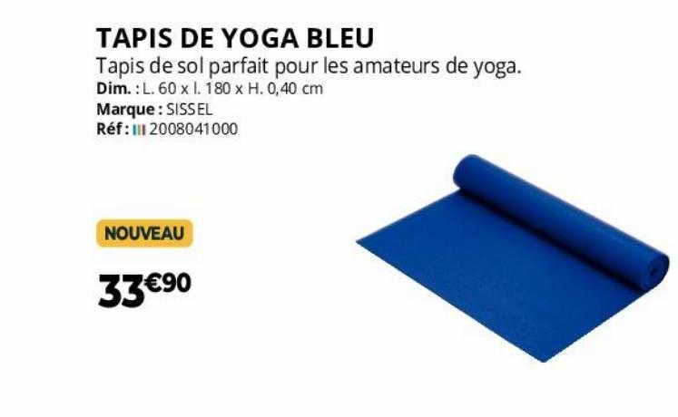 Tapis De Yoga Bleu