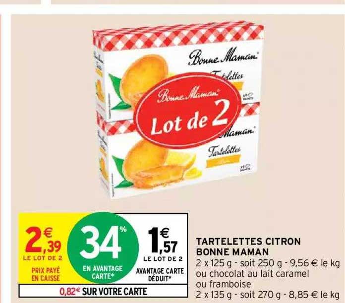 tartellettes citron bonne maman