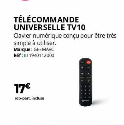 télécommande universelle tv10