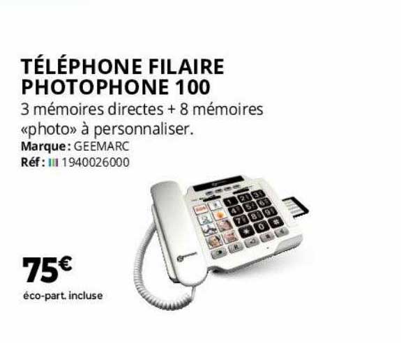 Téléphone Filaire Photophone 100