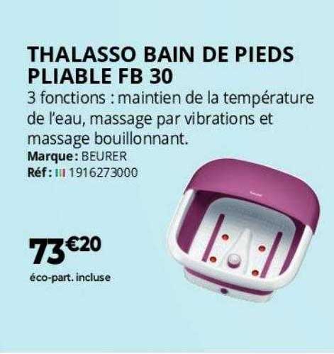 thalasso bain de pieds pliable fb 30