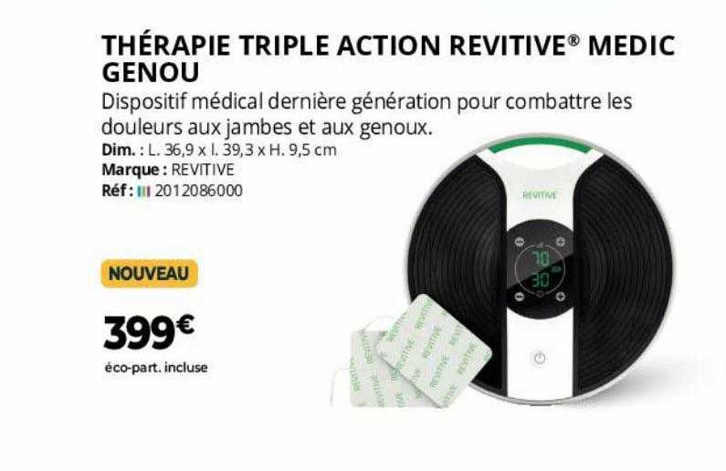 thérapie triple action revitive medic genou