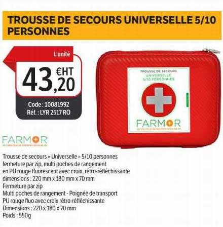 trousse de secours universelle 5-10 personnes farmor