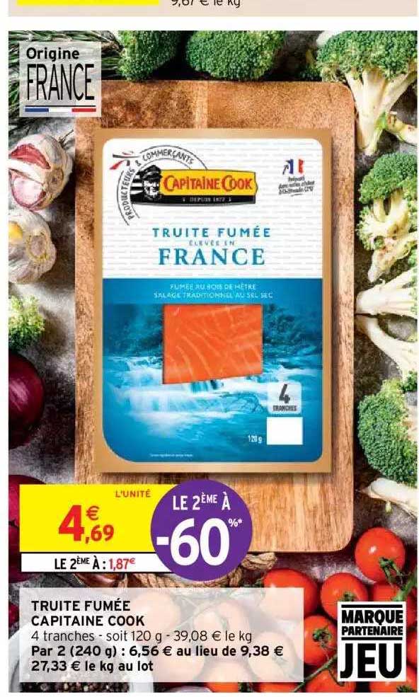 truite fumée capitaine cook
