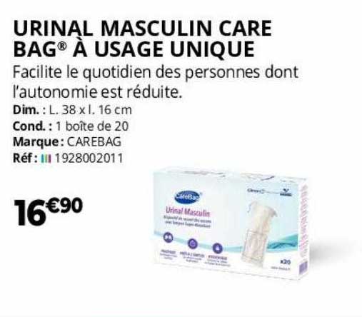urinal masculin care bag à usage unique