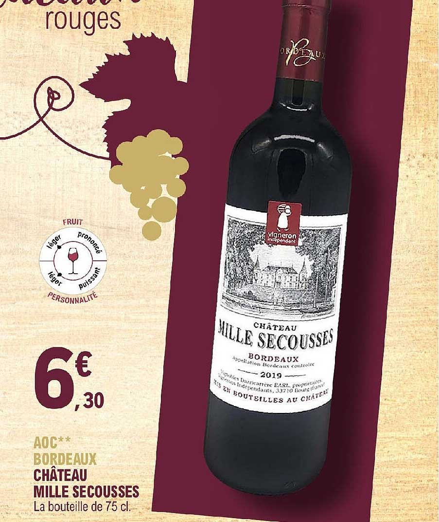 aoc bordeaux château mille secousses
