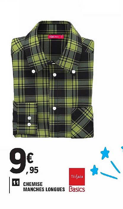 chemise manches longues tissaia basics