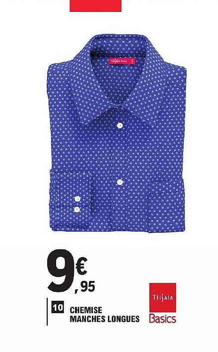 chemise manches longues tissaia basics