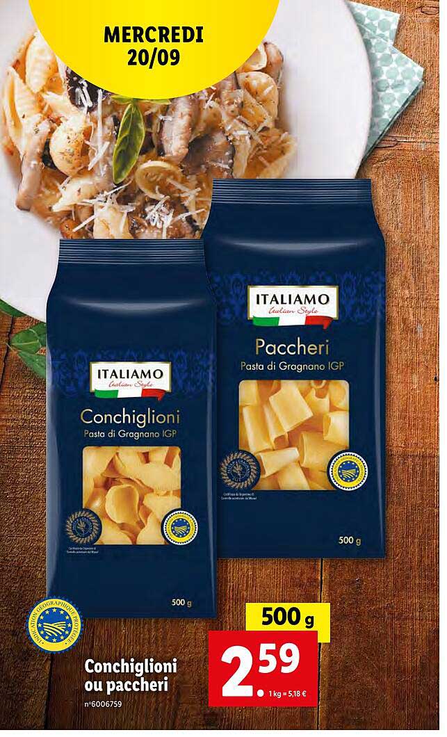conchiglioni ou paccheri italiamo