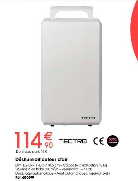 déshumidificateur d'air tectro