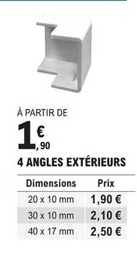 4 angles extérieurs