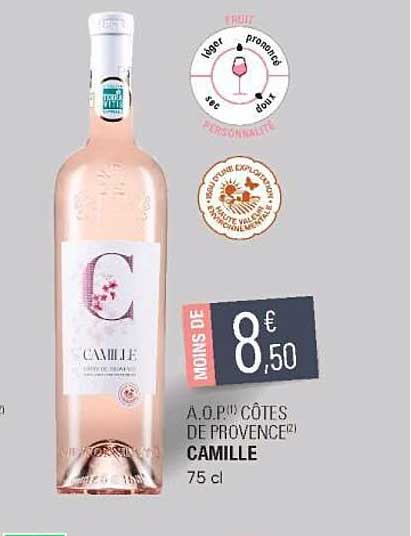 a.o.p côtes de provence camille