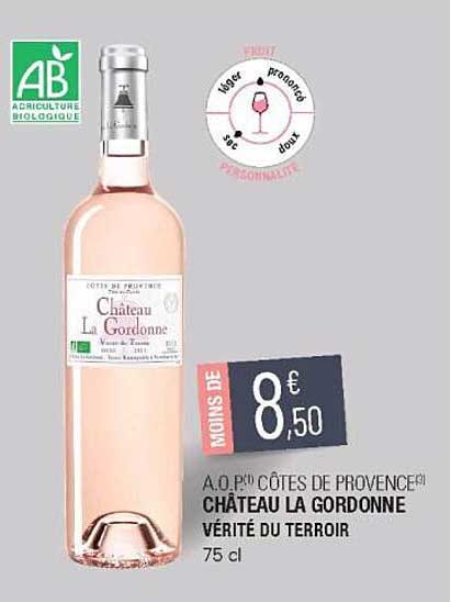 a.o.p côtes de provence château la gordonne vérité du terroir