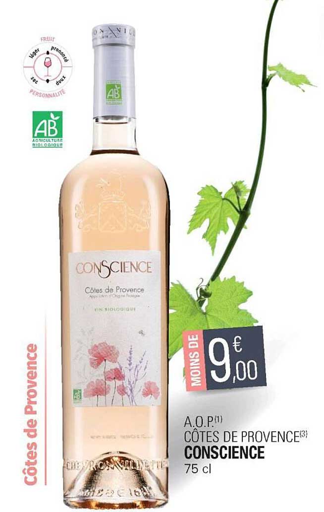 a.o.p côtes de provence conscience