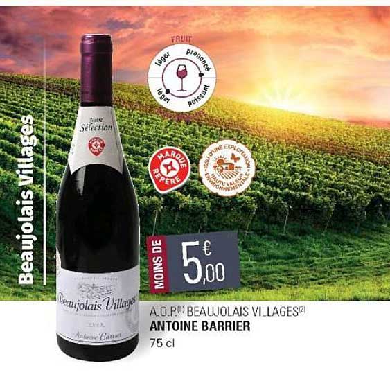 a.o.p. beaujolais villages antoine barrier