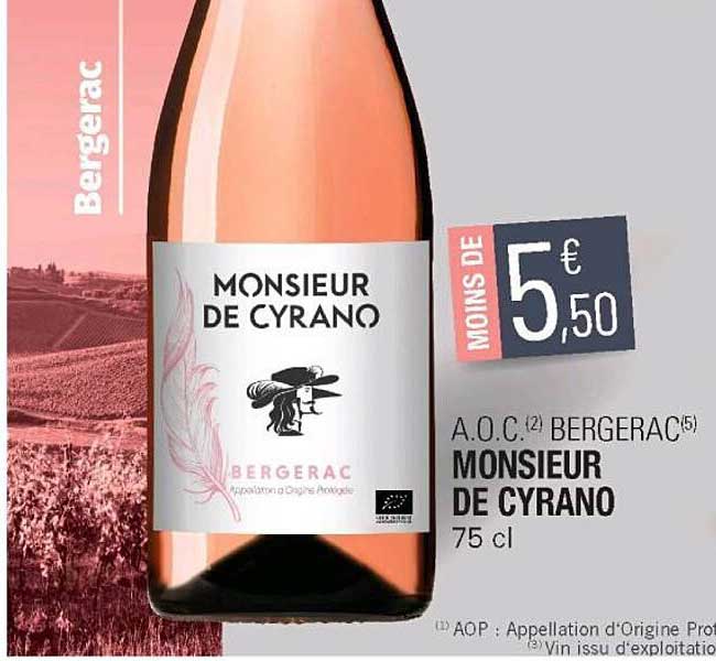 a.o.p. bergerac monsieur de cyrano