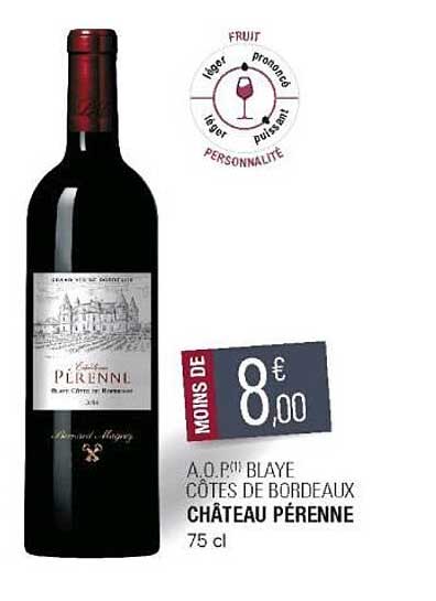 a.o.p. blaye côtes de bordeaux château pérenne