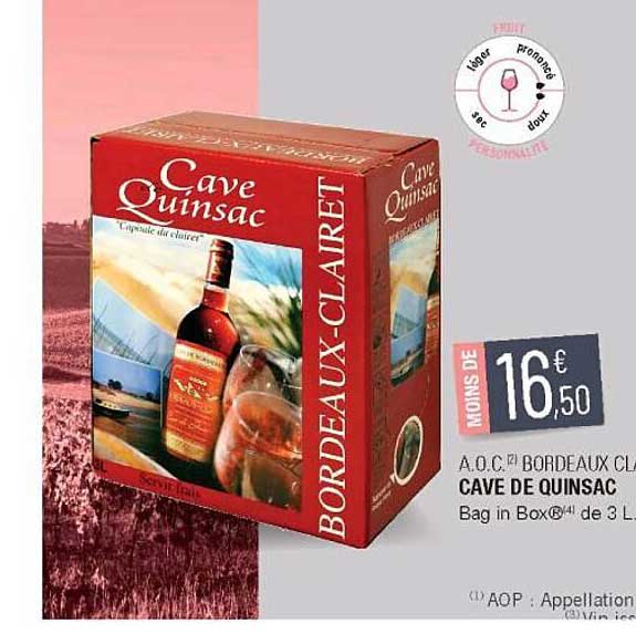 a.o.p. bordeaux clairet cave de quinsac