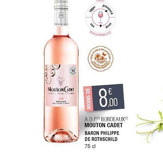 a.o.p. bordeaux mouton cadet baron philippe de rothschild