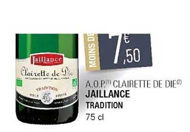 a.o.p. clairette de die jaillance tradition