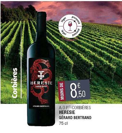 a.o.p. corbières heresie gérard bertrand