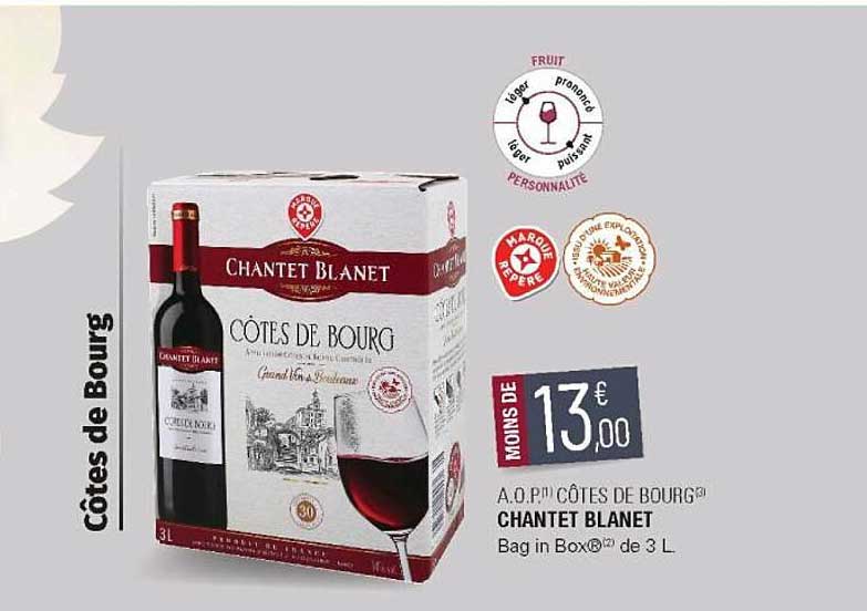 a.o.p. côtes de bourg chantet blanet