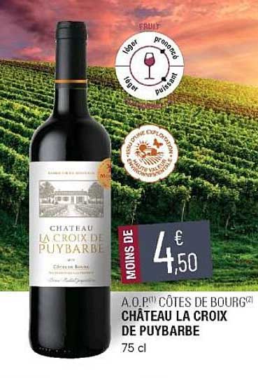 a.o.p. côtes de bourg château la croix du puybarbe